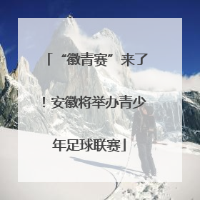“徽青赛”来了！安徽将举办青少年足球联赛