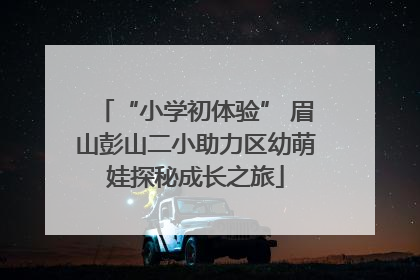 “小学初体验” 眉山彭山二小助力区幼萌娃探秘成长之旅