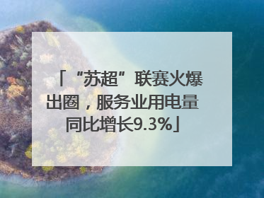 “苏超”联赛火爆出圈，服务业用电量同比增长9.3%