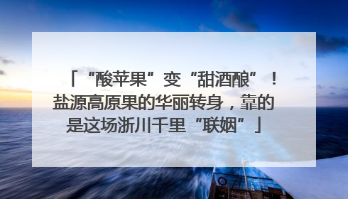 “酸苹果”变“甜酒酿”！盐源高原果的华丽转身，靠的是这场浙川千里“联姻”