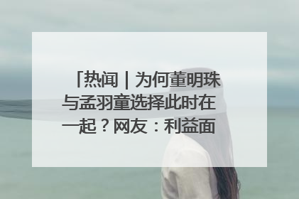 热闻｜为何董明珠与孟羽童选择此时在一起？网友：利益面前啥都能和解