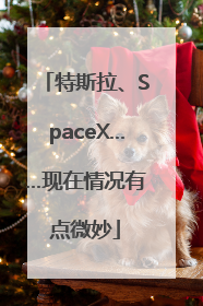 特斯拉、SpaceX……现在情况有点微妙