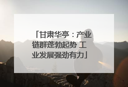 甘肃华亭：产业链群蓬勃起势 工业发展强劲有力
