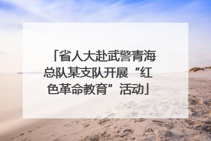 省人大赴武警青海总队某支队开展“红色革命教育”活动