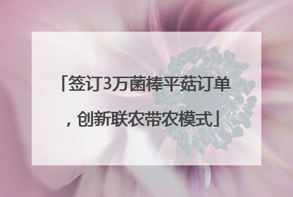 签订3万菌棒平菇订单，创新联农带农模式