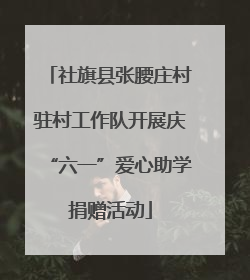 社旗县张腰庄村驻村工作队开展庆“六一”爱心助学捐赠活动