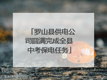 罗山县供电公司圆满完成全县中考保电任务