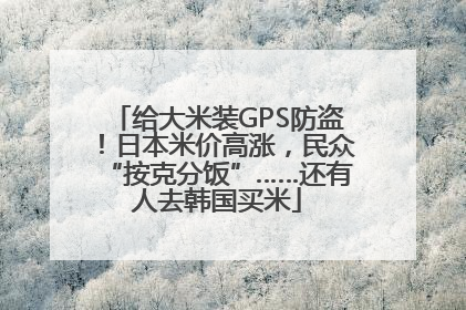 给大米装GPS防盗！日本米价高涨，民众“按克分饭”……还有人去韩国买米