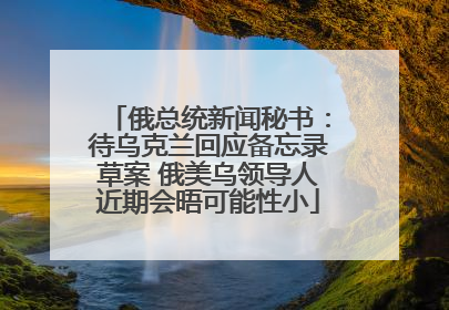 俄总统新闻秘书：待乌克兰回应备忘录草案 俄美乌领导人近期会晤可能性小