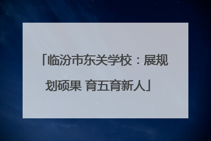 临汾市东关学校：展规划硕果 育五育新人