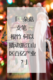 一朵菇 一支笔 一根竹 何以撬动浙江山区百亿产业？