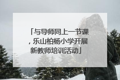 与导师同上一节课，乐山柏杨小学开展新教师培训活动