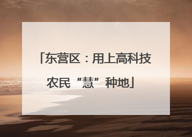 东营区：用上高科技 农民“慧”种地