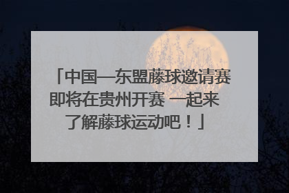 中国—东盟藤球邀请赛即将在贵州开赛 一起来了解藤球运动吧！