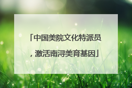 中国美院文化特派员，激活南浔美育基因