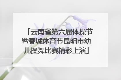 云南省第六届体操节暨春城体育节昆明市幼儿操舞比赛精彩上演
