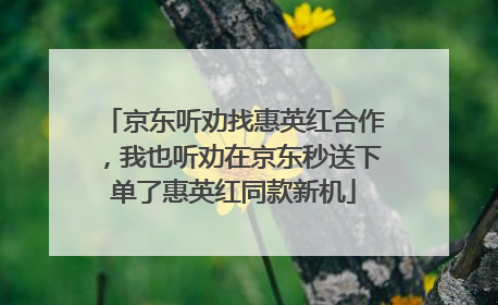 京东听劝找惠英红合作，我也听劝在京东秒送下单了惠英红同款新机