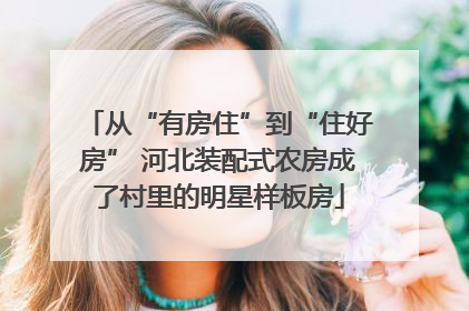 从“有房住”到“住好房” 河北装配式农房成了村里的明星样板房