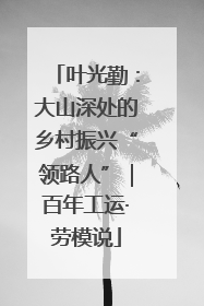 叶光勤：大山深处的乡村振兴“领路人”｜百年工运·劳模说