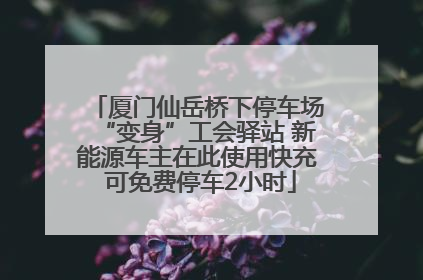厦门仙岳桥下停车场“变身”工会驿站 新能源车主在此使用快充 可免费停车2小时