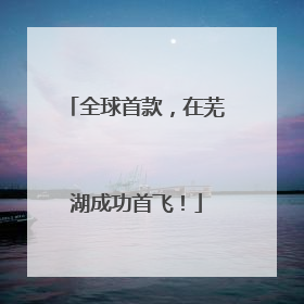 全球首款，在芜湖成功首飞！
