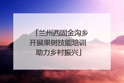 兰州西固金沟乡开展果树技能培训 助力乡村振兴