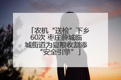 农机“送检”下乡60次 枣庄薛城临城街道为夏粮收割添“安全引擎”