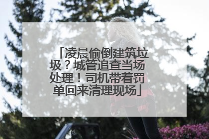 凌晨偷倒建筑垃圾？城管追查当场处理！司机带着罚单回来清理现场