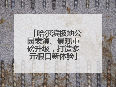 哈尔滨极地公园表演、景观重磅升级，打造多元假日新体验