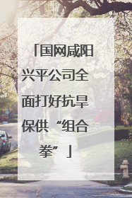 国网咸阳兴平公司全面打好抗旱保供“组合拳”