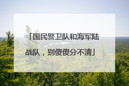 国民警卫队和海军陆战队，别傻傻分不清