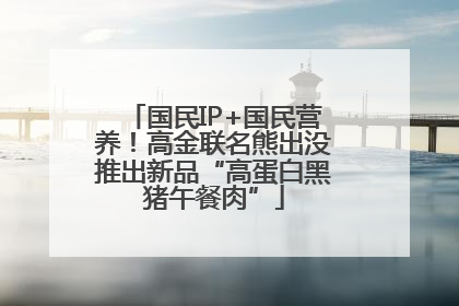 国民IP+国民营养！高金联名熊出没推出新品“高蛋白黑猪午餐肉”