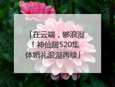 在云端，够浪漫！神仙居520集体婚礼浪漫再续