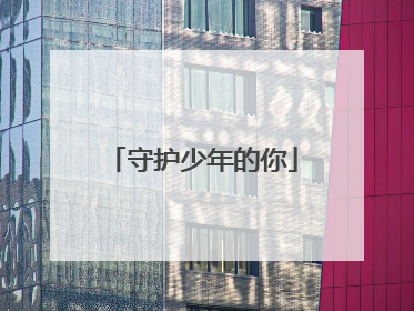 守护少年的你