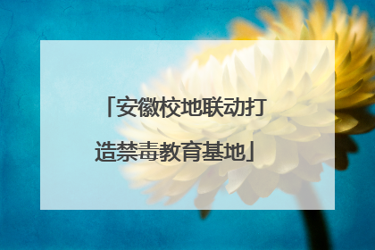 安徽校地联动打造禁毒教育基地