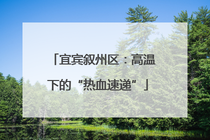 宜宾叙州区：高温下的“热血速递”
