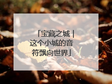 宝藏之城｜这个小城的音符飘向世界