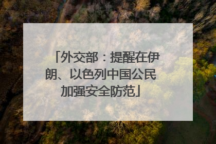 外交部：提醒在伊朗、以色列中国公民加强安全防范
