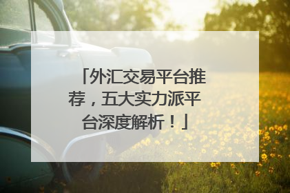 外汇交易平台推荐，五大实力派平台深度解析！