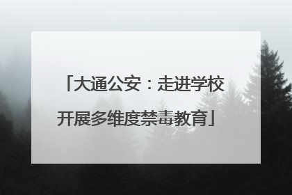 大通公安：走进学校开展多维度禁毒教育