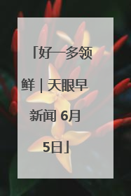 好一多领鲜｜天眼早新闻 6月5日