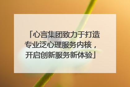 心言集团致力于打造专业泛心理服务内核，开启创新服务新体验