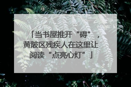 当书屋推开“碍”，黄陂区残疾人在这里让阅读“点亮心灯”