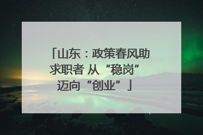 山东：政策春风助求职者 从“稳岗”迈向“创业”