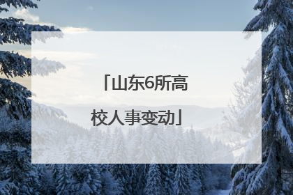 山东6所高校人事变动