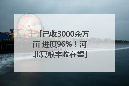 已收3000余万亩 进度96%！河北夏粮丰收在望
