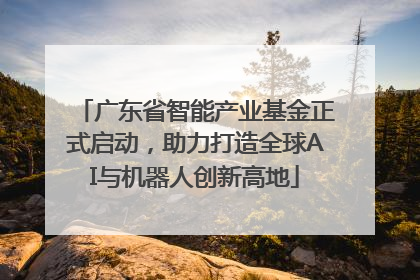 广东省智能产业基金正式启动，助力打造全球AI与机器人创新高地