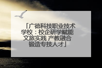 广德科技职业技术学校：校企研学赋能文旅实践 产教融合锻造专技人才