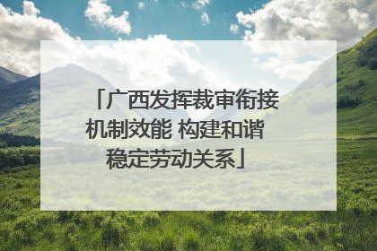 广西发挥裁审衔接机制效能 构建和谐稳定劳动关系