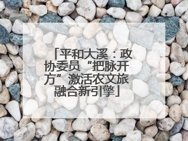 平和大溪：政协委员“把脉开方”激活农文旅融合新引擎